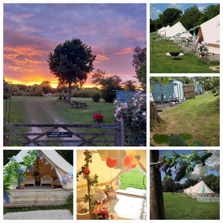 Hopgarden Glamping - Luxury 6M Bell Tent Wadhurst Bagian luar foto