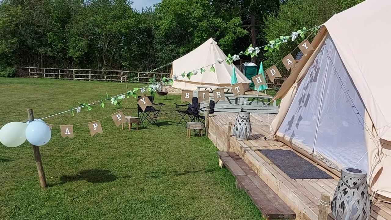 Hopgarden Glamping - Luxury 6M Bell Tent Wadhurst Bagian luar foto