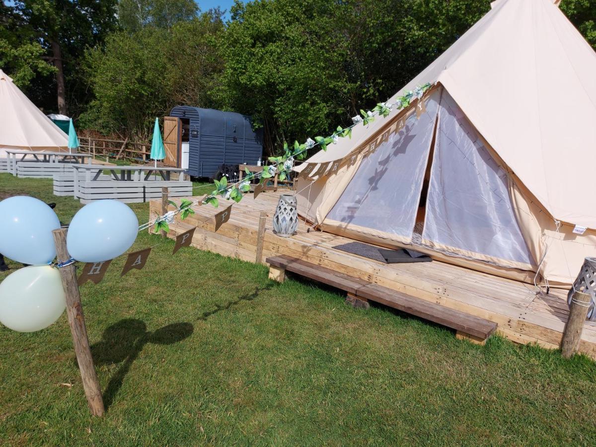 Hopgarden Glamping - Luxury 6M Bell Tent Wadhurst Bagian luar foto